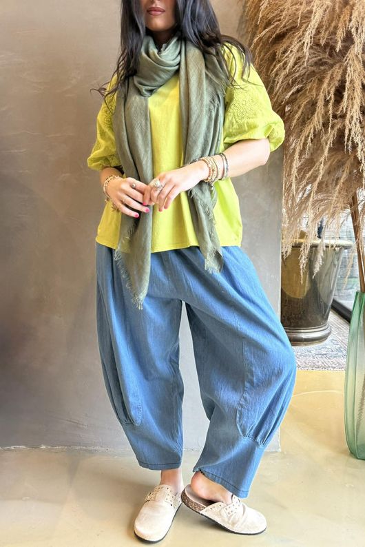 Atik Bubble Sleeve Top Kiwi /9=